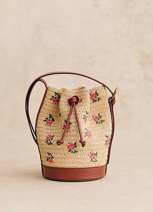 Imagen - Bolso de rafia con bordado de flores