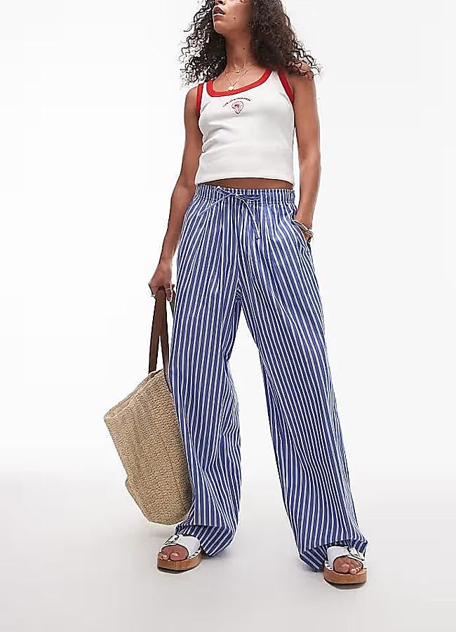 Imagen - Pantalones de rayas de popelín