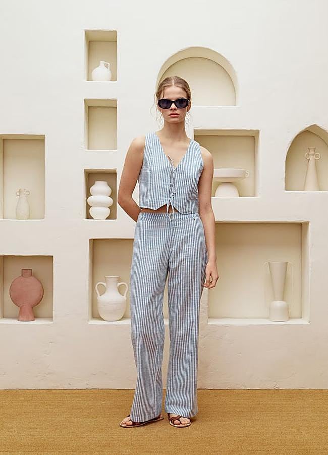 Imagen - Pantalones de rayas 100% algodón