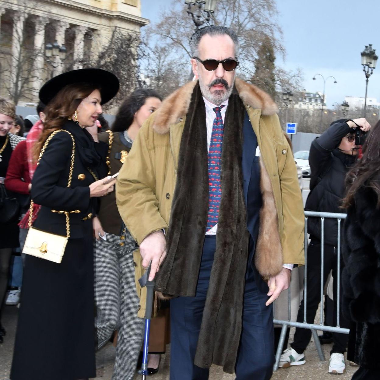 Jaime de Marichalar, en su último viaje a París para asistir al desfile de Dior en la Semana de la Moda. 