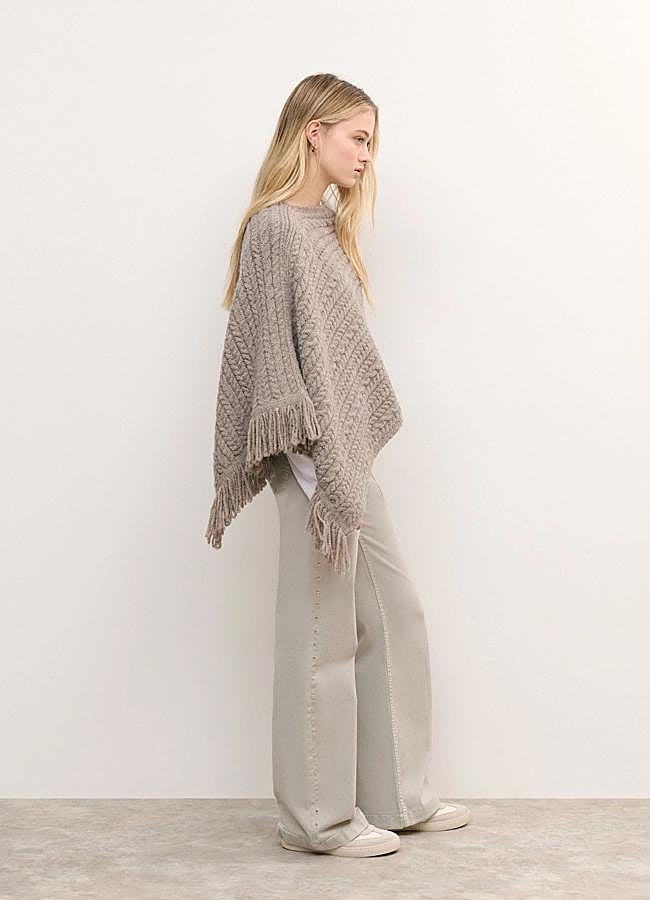 Poncho Con Flecos De Ganchillo Para Mujer Y Niña - Chal étnico De Punto, Ideal Para Vacaciones Y Looks Bohemios