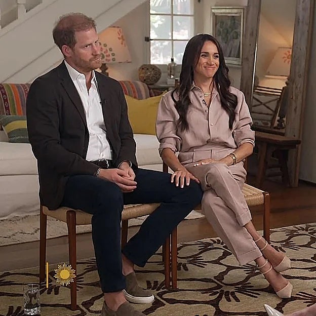 Los duques de Sussex durante una entrevista. 