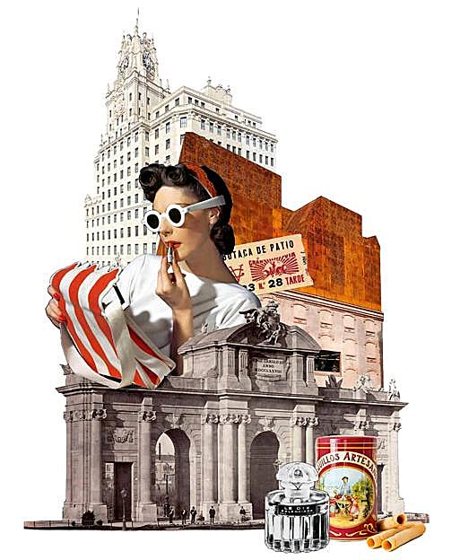 Los montajes de edificios que Pilar García Ferrer proyectaba a mano alzada en la carrera pronto se convirtieron en los collages que la han hecho popular. «Tuvieron un empujón importante a raíz de que María Fernández-Rubíes [creadora de contenido], amiga mía de la infancia, me encargase una serie de diseños y los subiese a Instagram», cuenta la artista, que ha mostrado sus obras en varias exposiciones.