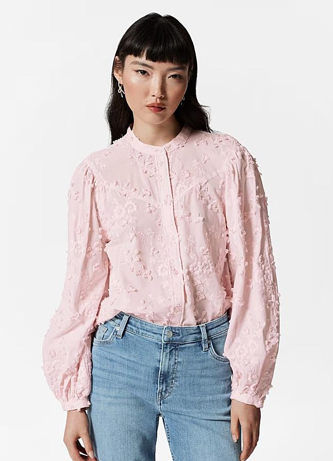 Imagen - Blusa romántica rosa pastel