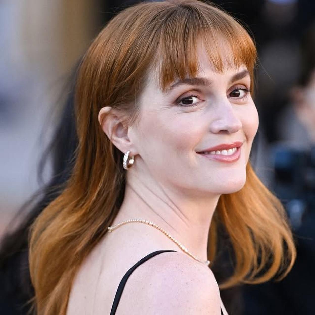 Leighton Meester con color de pelo sunset copper