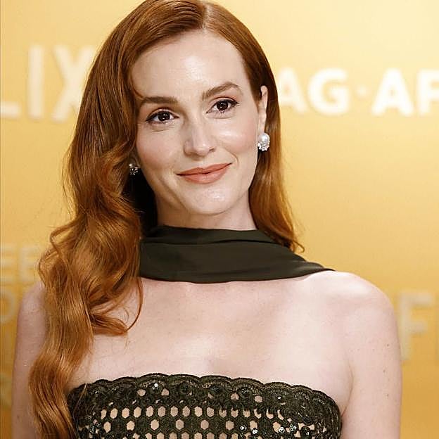 Leighton Meester con tendencia sunset copper