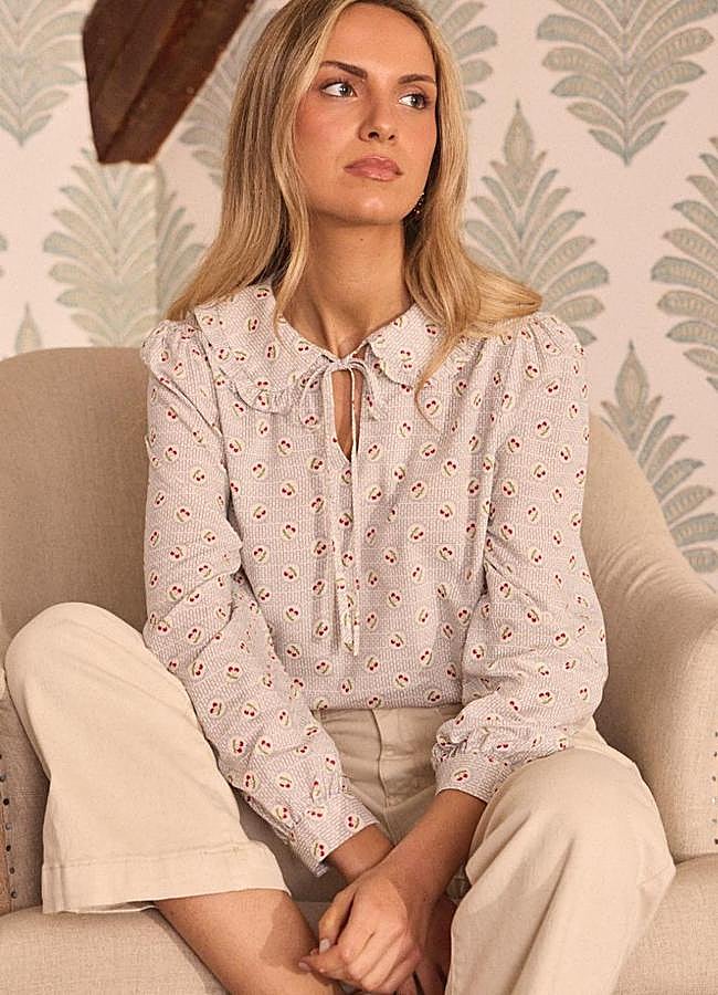 Imagen - Blusa peter pan con estampado