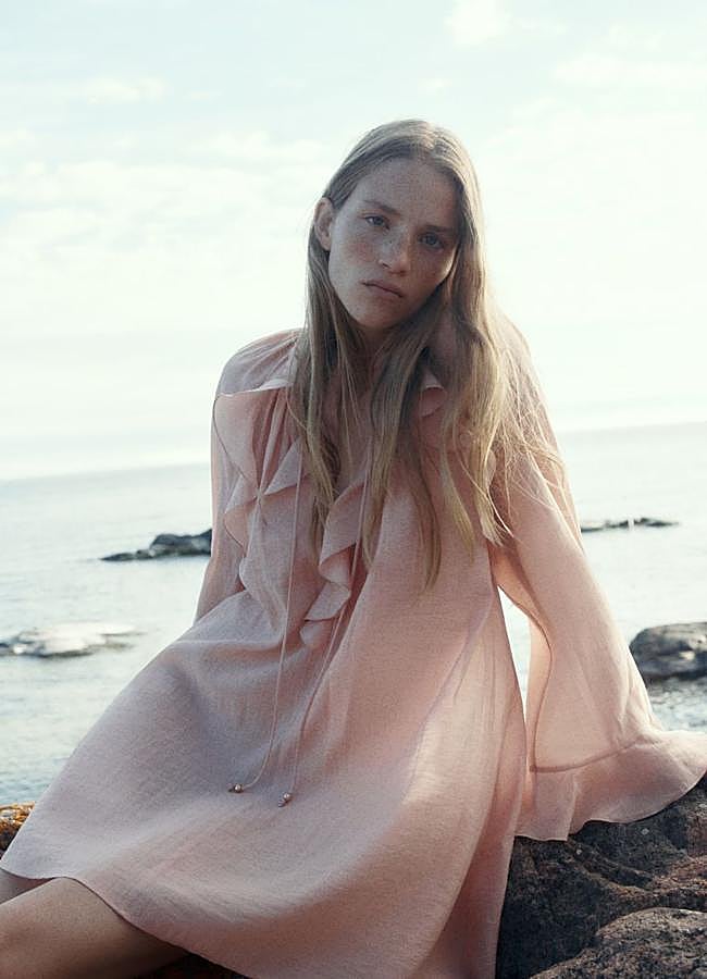 Imagen - Vestido de volantes rosa pastel