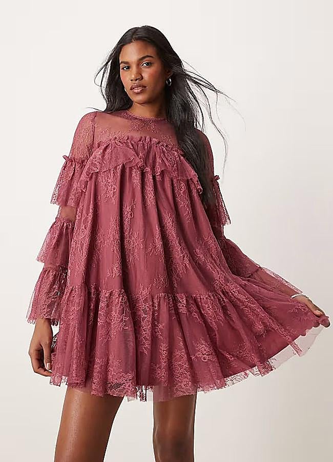 Imagen - Vestido de volantes en tejido de encaje