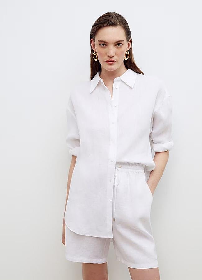 Imagen - Camisa de lino blanca oversize