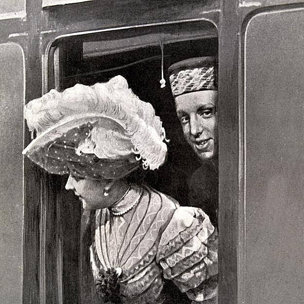 Los reyes Alfonso XIII y Victoria Eugenia, en un grabado. 