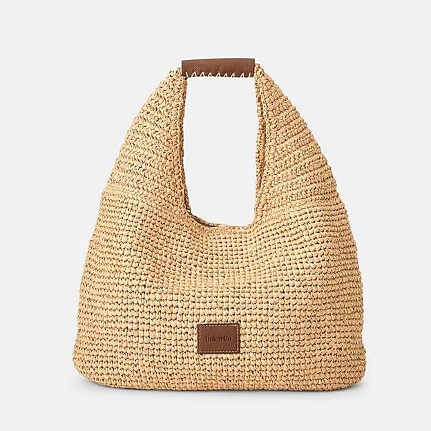 Bolso hobo efecto rafia (59€ en El Corte Inglés)