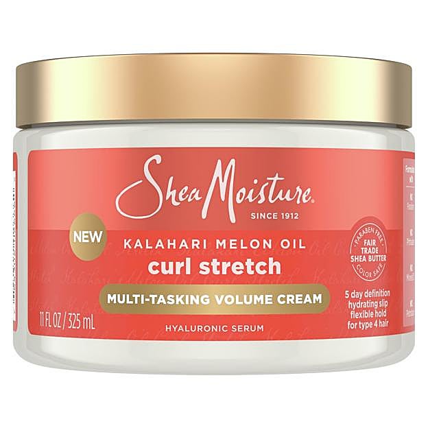 Kalahari Melon Oil Curl Stretch Multi-Tasking Volume Cream de Shea Moisture. Precio: 14,45 euros