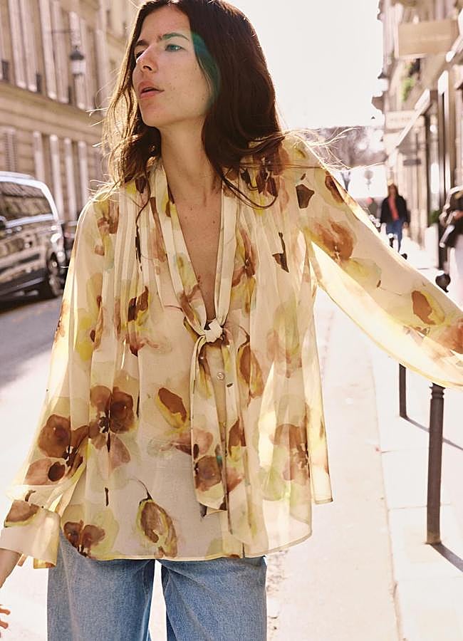 Imagen - Blusa de gasa con estampado de flores