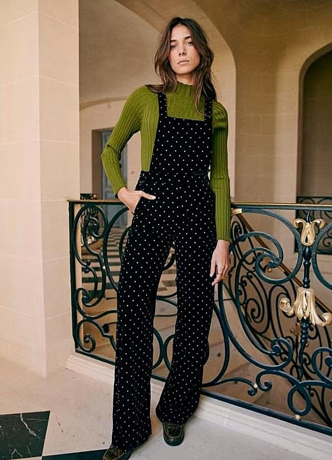 Imagen - Peto largo de terciopelo con lunares