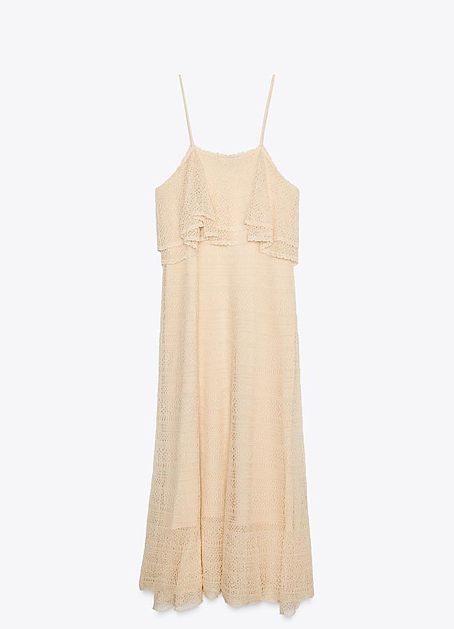 Imagen - Vestido punto con volantes de Zara.