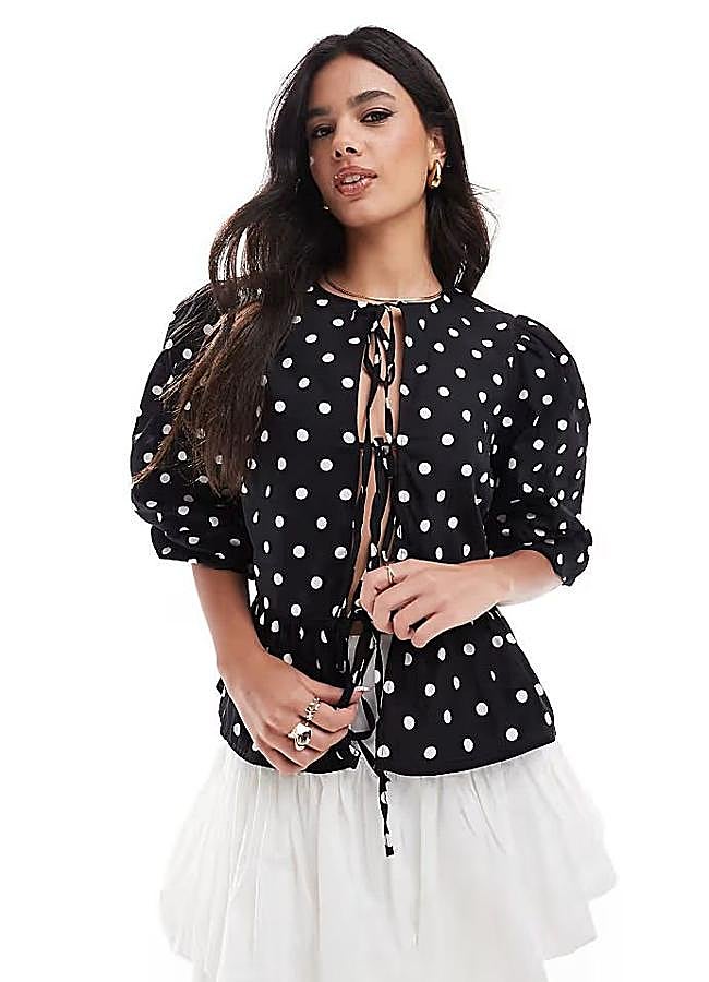 Imagen - Blusa de lunares con lazos