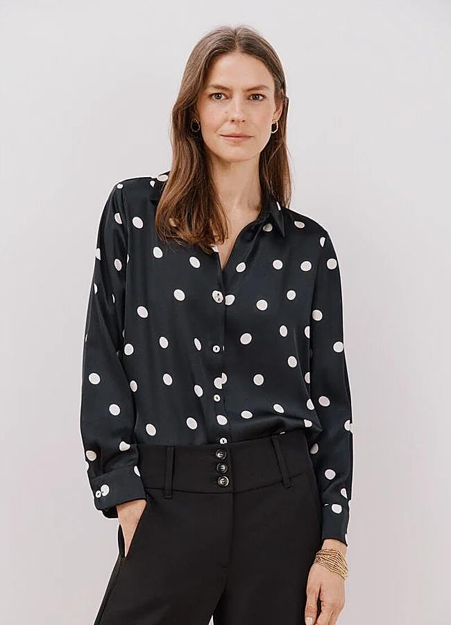 Imagen - Blusa de lunares satinada