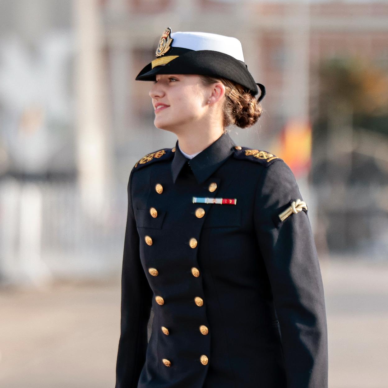 La princesa Leonor con recogido trenzado.