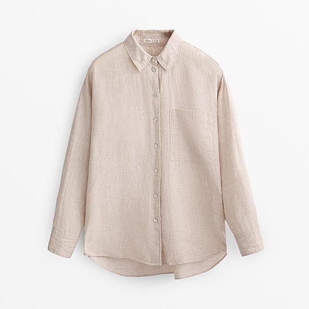 Camisa relaxed 100% lino (45,99€)