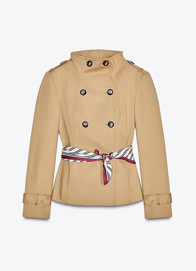 Imagen - Trench corto pañuelo estampado de Zara (59,95€)