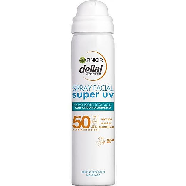 Delial Spray Facial Super UV de Garnier. Precio: 8,82 euros