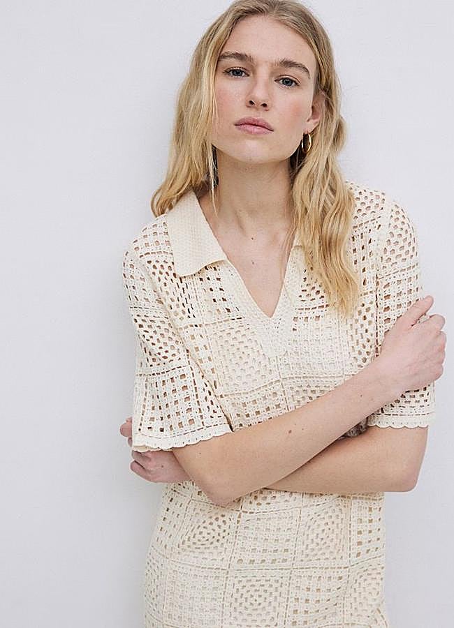 Imagen - Vestido de crochet tipo polo
