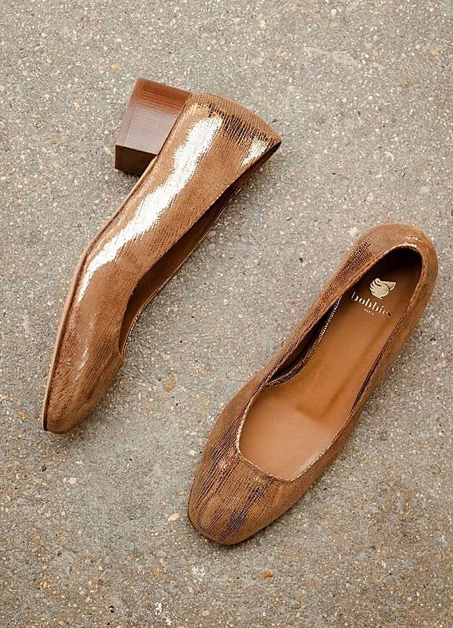 Imagen - Bailarinas de tacón bajo efecto metalizado