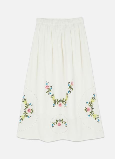 Imagen - Falda blanca con bordados de Primark (28 euros)