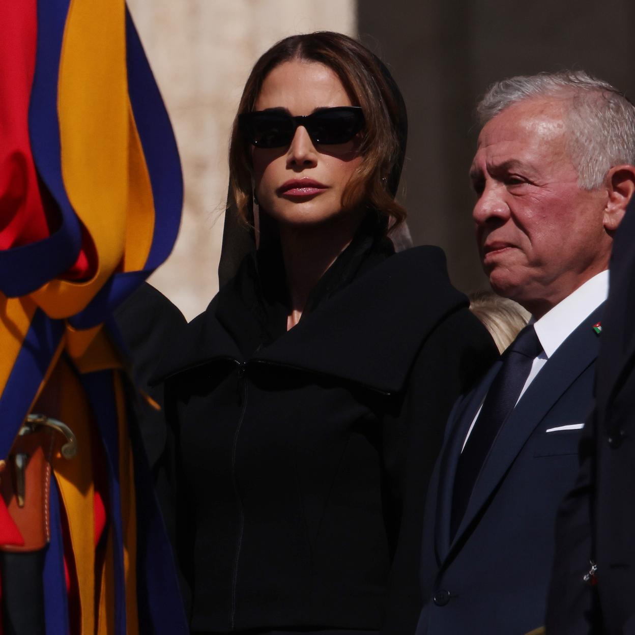 Rania de Jordania en el funeral del Papa Francisco 