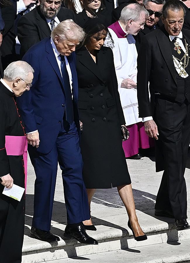 Imagen - Melania Trump en el funeral del papa Francisco, (GETTY IMAGES)