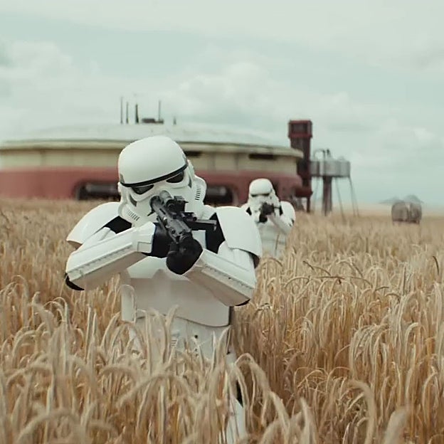 Los soldados imperiales entre los cultivos de Mina-Rau.