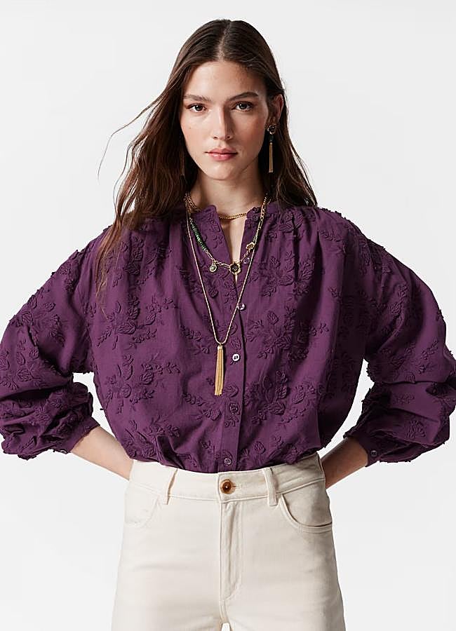 Imagen - Blusa con apliques florales