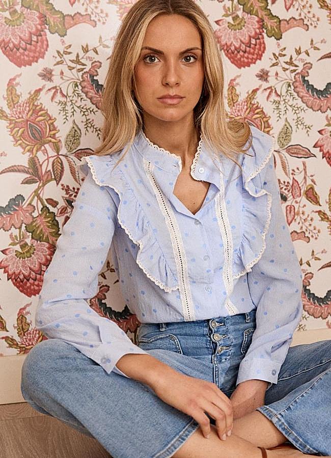 Imagen - Blusa de volantes con puntilla