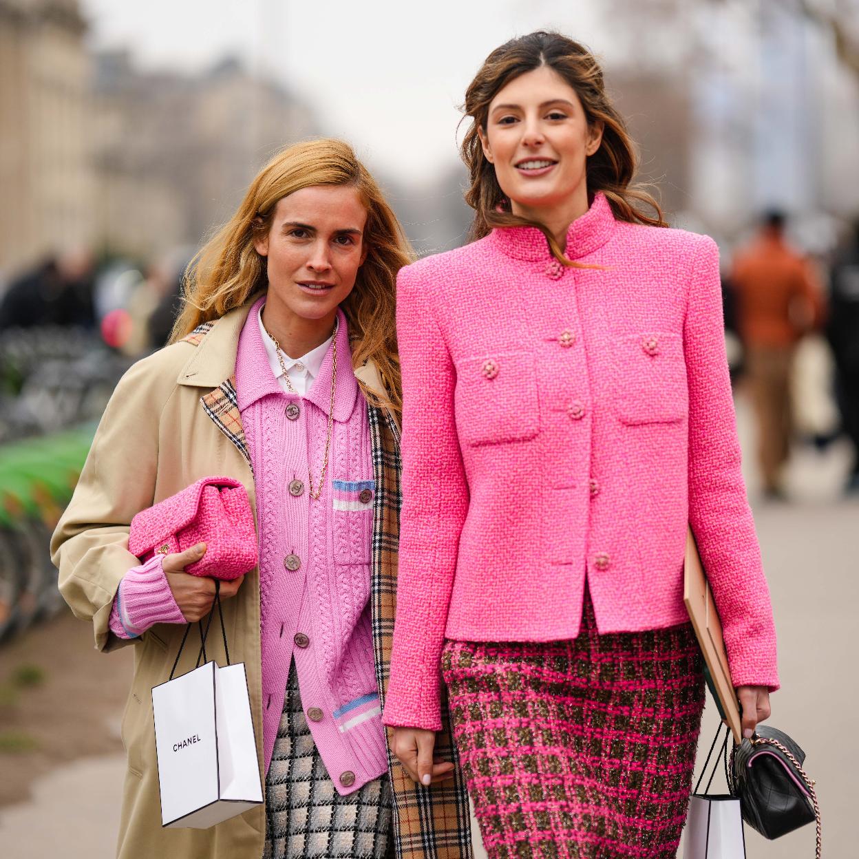 Influencers con chaquetas de tweed