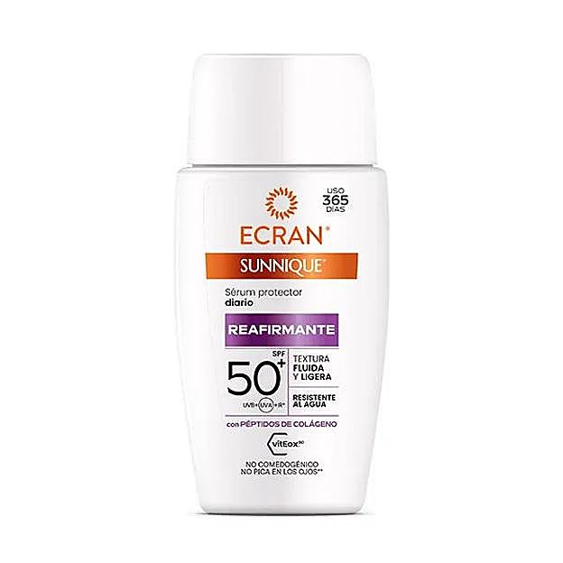 Sunnique Sérum Protector Diario Reafirmante SPF 50+ de Ecran. Precio: 12,50 euros