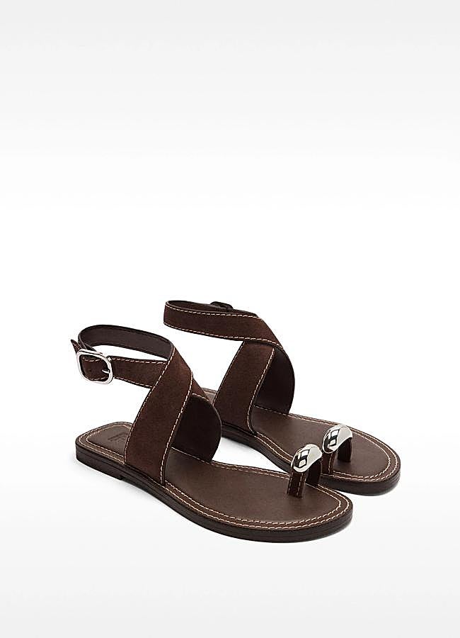 Imagen - Sandalias de piel con detalle metálico de Parfois.