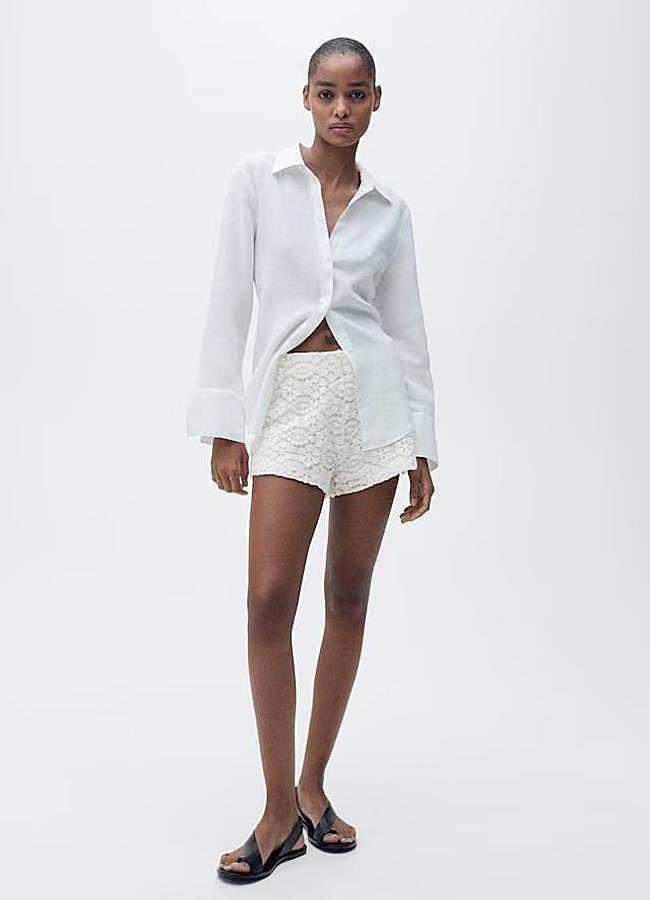 Imagen - Shorts de crochet blancos