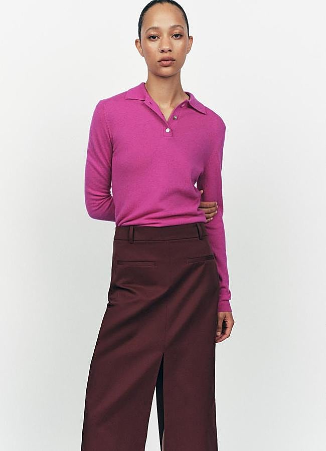 Imagen - Polo de manga larga fucsia