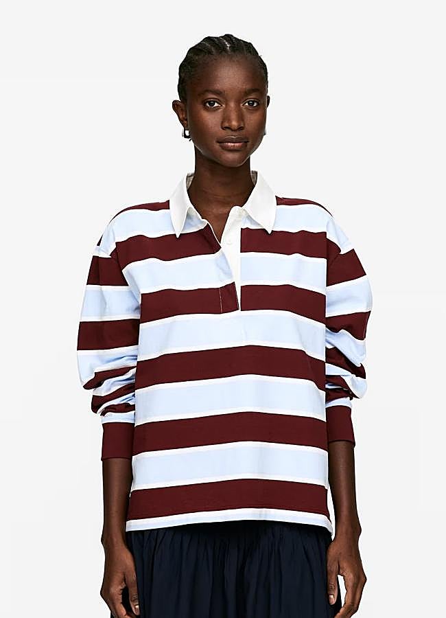 Imagen - Polo oversize con estampado de rayas