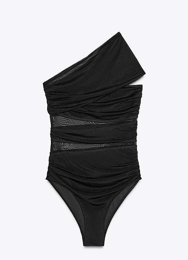 Imagen - Bañador asimétrico de tul de Zara.