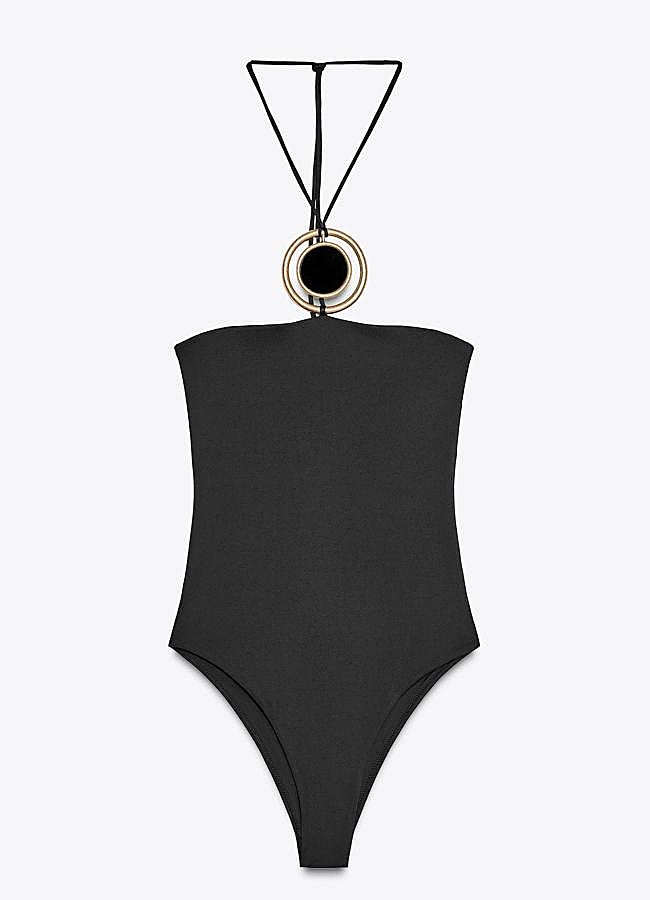 Imagen - Bañador negro con acabado joya de Zara.