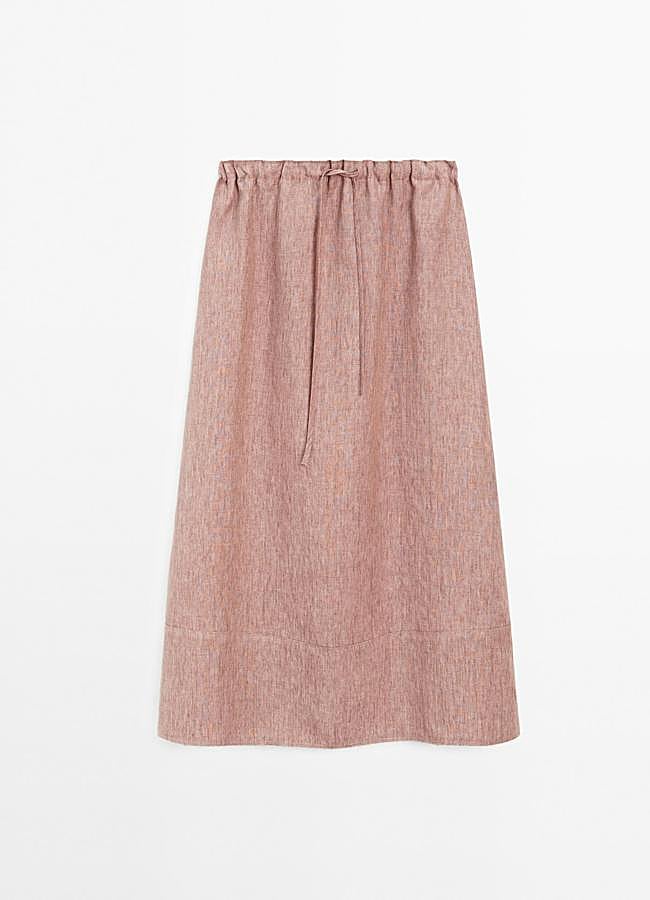 Imagen - Falda midi con goma de Massimo Dutti.