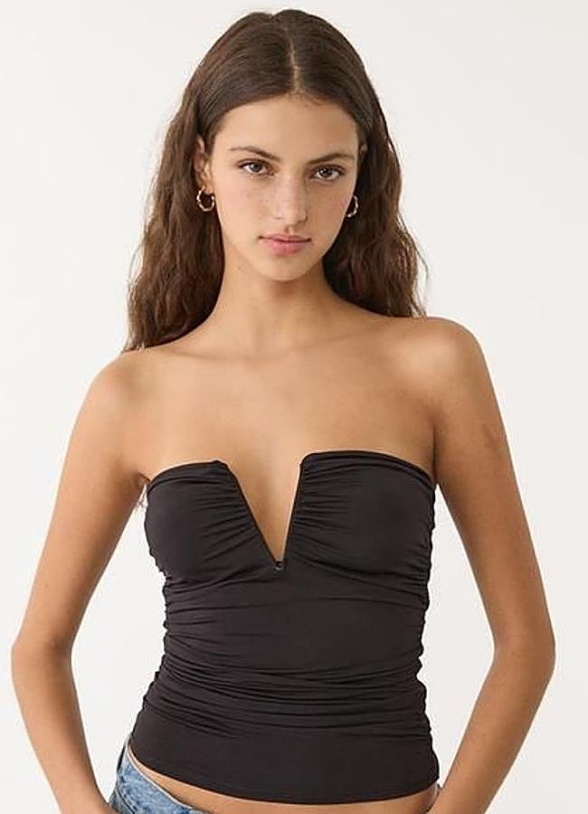 Imagen - Top palabra de honor drapeado