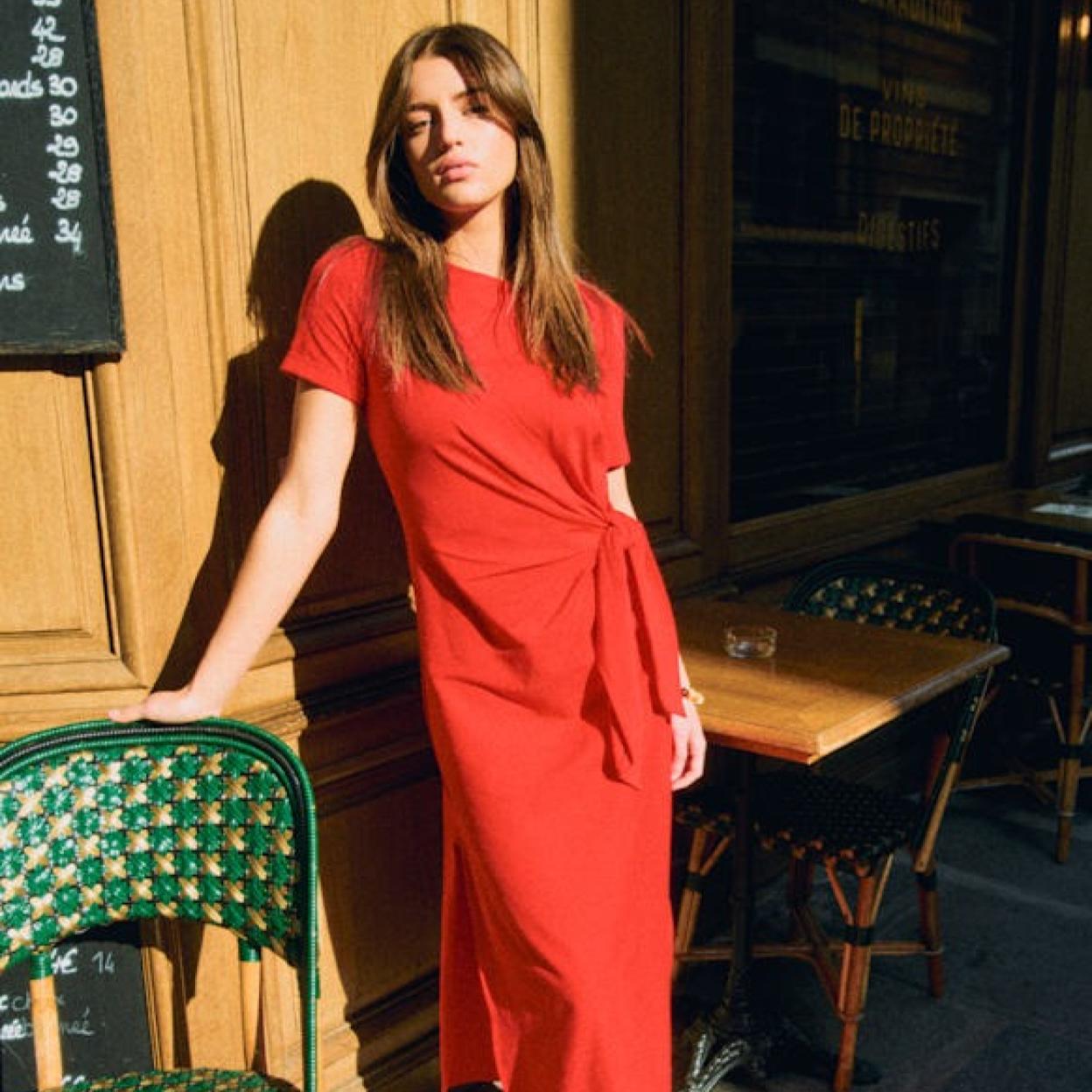 Así queda el vestido viral de Sézane.