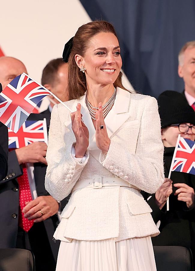 Imagen - Kate Mieddleton con un conjunto blanco. / GETTY
