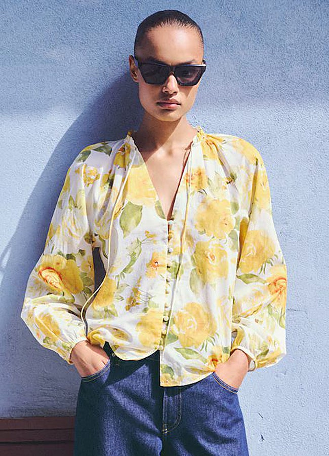 Imagen - Blusa floral algodón Mango.