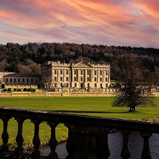 La Chatsworth House que hizo las veces de la mansión Pemberley en la que vivía el señor Darcy en Orgullo y Prejuicio.