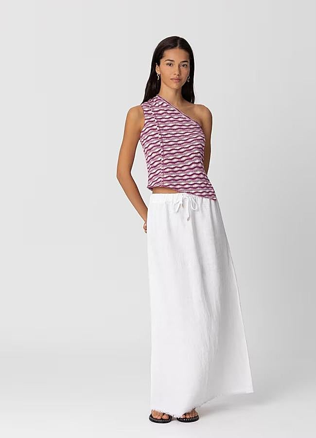 Imagen - Falda blanca de lino