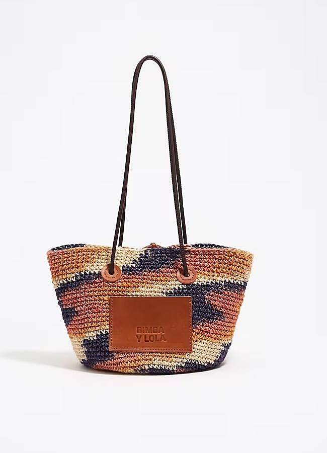 Imagen - Capazo de rafia de colores de Bimba y Lola, 178 euros.